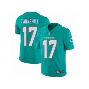 Men's Nike Miami Dolphins #17 Ryan Tannehill Vapor Untouchable Limited Aqua Green Team Color NFL Jersey