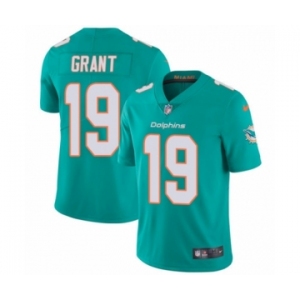 Men's Nike Miami Dolphins #19 Jakeem Grant Aqua Green Team Color Vapor Untouchable Limited Player NFL Jersey