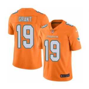 Men's Nike Miami Dolphins #19 Jakeem Grant Limited Orange Rush Vapor Untouchable NFL Jersey