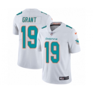 Men's Nike Miami Dolphins #19 Jakeem Grant White Vapor Untouchable Limited Player NFL Jersey