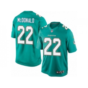 Men's Nike Miami Dolphins #22 T.J. McDonald Limited Aqua Green Team Color NFL Jersey