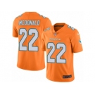 Men's Nike Miami Dolphins #22 T.J. McDonald Limited Orange Rush NFL Jersey