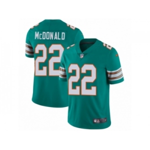 Men's Nike Miami Dolphins #22 T.J. McDonald Vapor Untouchable Limited Aqua Green Alternate NFL Jersey