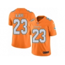 Men's Nike Miami Dolphins #23 Jay Ajayi Elite Orange Rush NFL Jersey