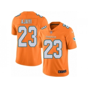 Men's Nike Miami Dolphins #23 Jay Ajayi Elite Orange Rush NFL Jersey