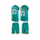 Men's Nike Miami Dolphins #23 Jay Ajayi Limited Aqua Green Tank Top Suit NFL Jersey