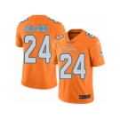 Men's Nike Miami Dolphins #24 Isa Abdul-Quddus Limited Orange Rush NFL Jersey