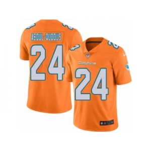 Men's Nike Miami Dolphins #24 Isa Abdul-Quddus Limited Orange Rush NFL Jersey