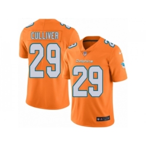 Men's Nike Miami Dolphins #29 Chris Culliver Limited Orange Rush NFL Jersey