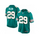 Men's Nike Miami Dolphins #29 Nate Allen Limited Aqua Green Alternate NFL Jersey