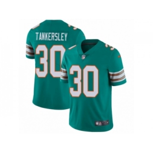 Men's Nike Miami Dolphins #30 Cordrea Tankersley Vapor Untouchable Limited Aqua Green Alternate NFL Jersey