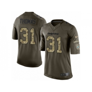 Men's Nike Miami Dolphins #31 Michael Thomas Limited Green Salute to Service NFL Jersey