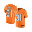 Men's Nike Miami Dolphins #31 Michael Thomas Limited Orange Rush NFL Jersey