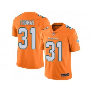 Men's Nike Miami Dolphins #31 Michael Thomas Limited Orange Rush NFL Jersey