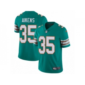 Men's Nike Miami Dolphins #35 Walt Aikens Vapor Untouchable Limited Aqua Green Alternate NFL Jersey