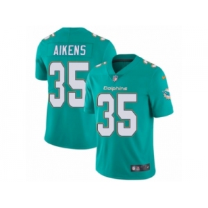 Men's Nike Miami Dolphins #35 Walt Aikens Vapor Untouchable Limited Aqua Green Team Color NFL Jersey