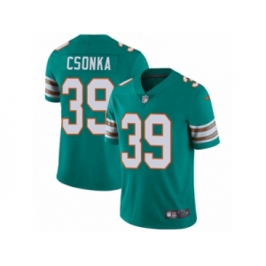 Men's Nike Miami Dolphins #39 Larry Csonka Vapor Untouchable Limited Aqua Green Alternate NFL Jersey