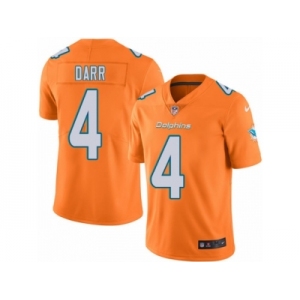 Men's Nike Miami Dolphins #4 Matt Darr Limited Orange Rush NFL Jersey