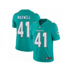 Men's Nike Miami Dolphins #41 Byron Maxwell Vapor Untouchable Limited Aqua Green Team Color NFL Jersey