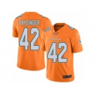 Men's Nike Miami Dolphins #42 Spencer Paysinger Limited Orange Rush NFL Jersey