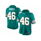 Men's Nike Miami Dolphins #46 Neville Hewitt Limited Aqua Green Alternate NFL Jersey