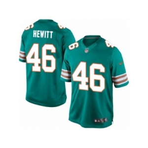 Men's Nike Miami Dolphins #46 Neville Hewitt Limited Aqua Green Alternate NFL Jersey