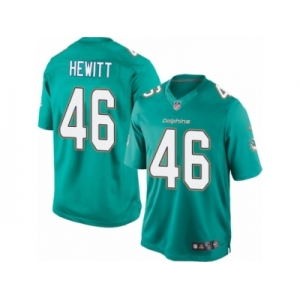 Men's Nike Miami Dolphins #46 Neville Hewitt Limited Aqua Green Team Color NFL Jersey