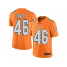 Men's Nike Miami Dolphins #46 Neville Hewitt Limited Orange Rush NFL Jersey