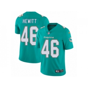 Men's Nike Miami Dolphins #46 Neville Hewitt Vapor Untouchable Limited Aqua Green Team Color NFL Jersey