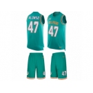 Men's Nike Miami Dolphins #47 Kiko Alonso Limited Aqua Green Tank Top Suit NFL Jersey