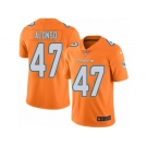 Men's Nike Miami Dolphins #47 Kiko Alonso Limited Orange Rush NFL Jersey