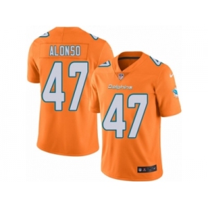 Men's Nike Miami Dolphins #47 Kiko Alonso Limited Orange Rush NFL Jersey