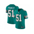 Men's Nike Miami Dolphins #51 Mike Pouncey Vapor Untouchable Limited Aqua Green Alternate NFL Jersey