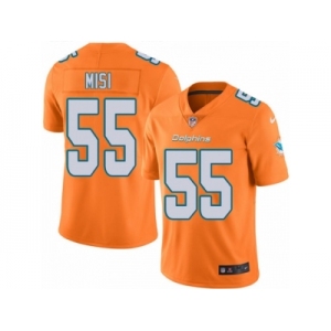 Men's Nike Miami Dolphins #55 Koa Misi Limited Orange Rush NFL Jersey