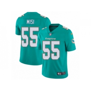 Men's Nike Miami Dolphins #55 Koa Misi Vapor Untouchable Limited Aqua Green Team Color NFL Jersey