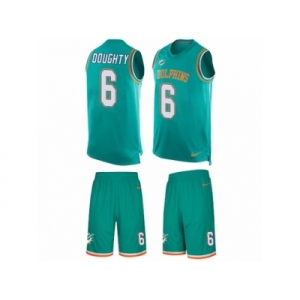 Men's Nike Miami Dolphins #6 Brandon Doughty Limited Aqua Green Tank Top Suit NFL Jersey