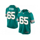 Men's Nike Miami Dolphins #65 Anthony Steen Limited Aqua Green Alternate NFL Jersey