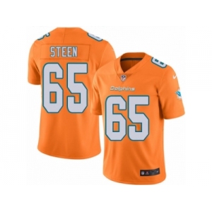 Men's Nike Miami Dolphins #65 Anthony Steen Limited Orange Rush NFL Jersey