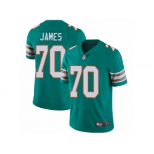 Men's Nike Miami Dolphins #70 Ja'Wuan James Vapor Untouchable Limited Aqua Green Alternate NFL Jersey