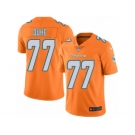 Men's Nike Miami Dolphins #77 Adam Joseph Duhe Limited Orange Rush NFL Jersey