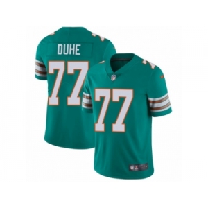 Men's Nike Miami Dolphins #77 Adam Joseph Duhe Vapor Untouchable Limited Aqua Green Alternate NFL Jersey