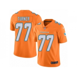 Men's Nike Miami Dolphins #77 Billy Turner Limited Orange Rush NFL Jersey