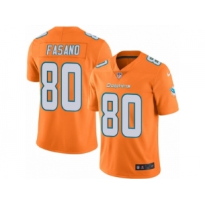 Men's Nike Miami Dolphins #80 Anthony Fasano Limited Orange Rush NFL Jersey