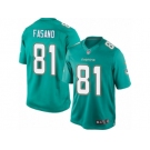 Men's Nike Miami Dolphins #81 Anthony Fasano Limited Aqua Green Team Color NFL Jersey