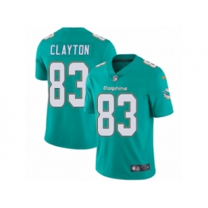 Men's Nike Miami Dolphins #83 Mark Clayton Vapor Untouchable Limited Aqua Green Team Color NFL Jersey