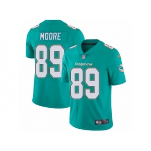 Men's Nike Miami Dolphins #89 Nat Moore Vapor Untouchable Limited Aqua Green Team Color NFL Jersey