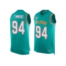 Men's Nike Miami Dolphins #94 Lawrence Timmons Limited Aqua Green Player Name & Number Tank Top NFL Jersey