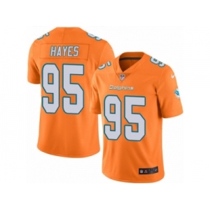 Men's Nike Miami Dolphins #95 William Hayes Limited Orange Rush NFL Jersey