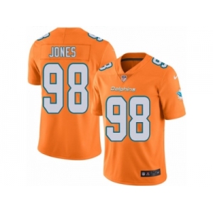 Men's Nike Miami Dolphins #98 Jason Jones Limited Orange Rush NFL Jersey