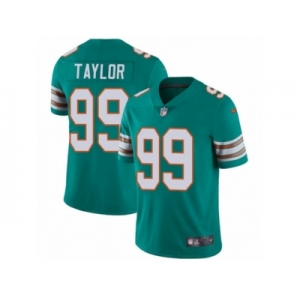 Men's Nike Miami Dolphins #99 Jason Taylor Vapor Untouchable Limited Aqua Green Alternate NFL Jersey